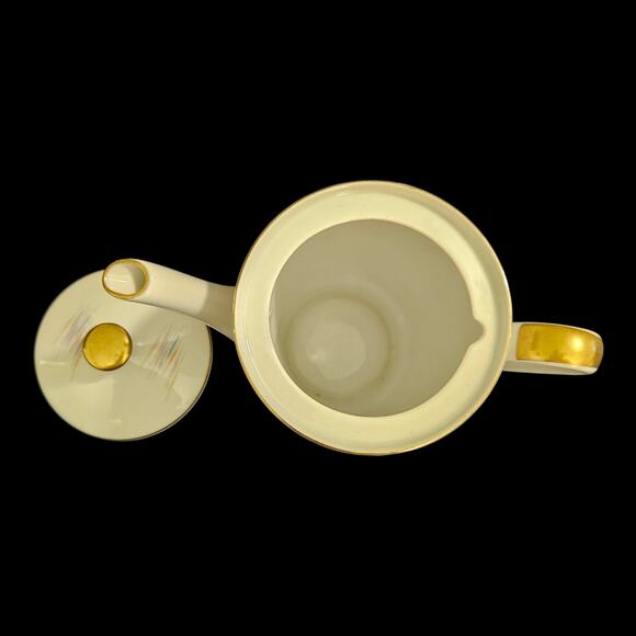 Edelstein Bavaria Mid Century Modern Coffee Pot Gold Trim Pastel Atomic Design - Picture 5 of 7